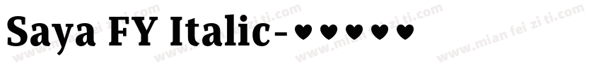 Saya FY Italic字体转换